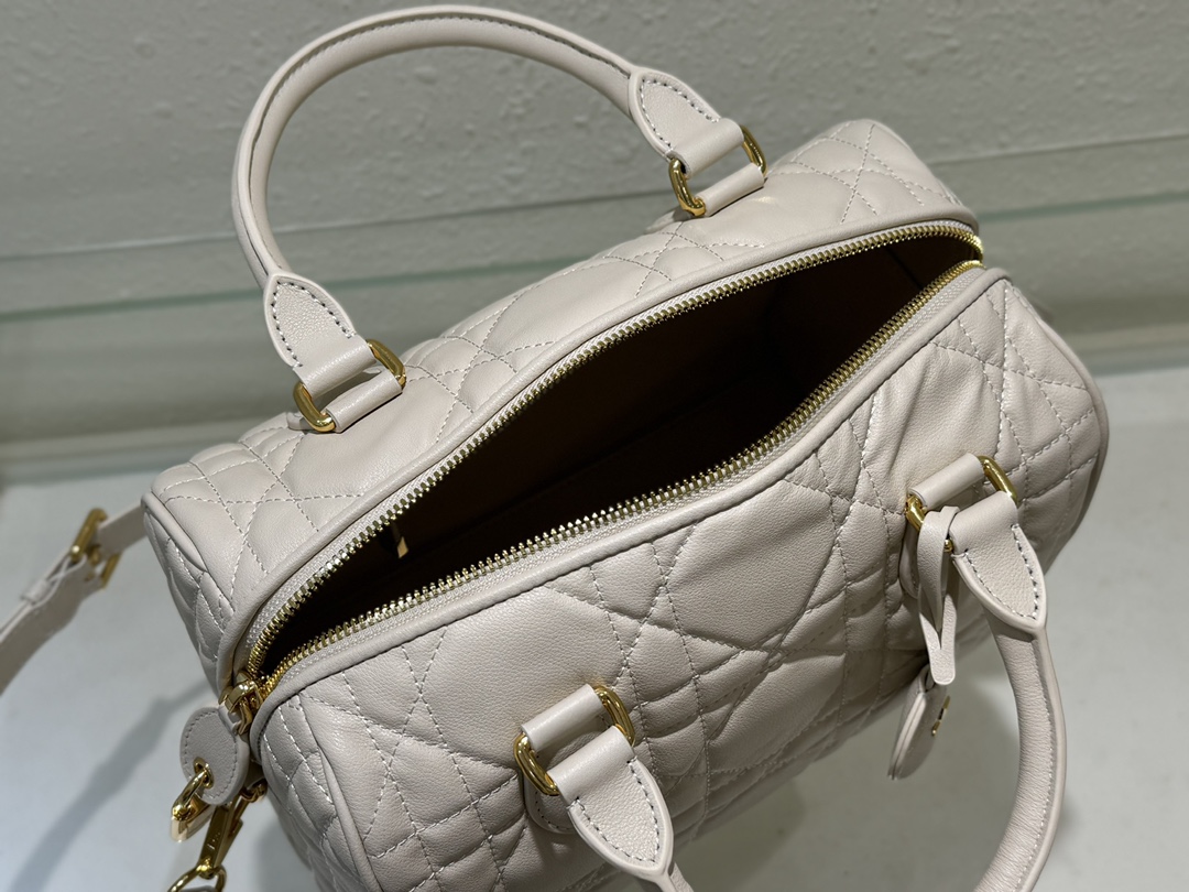 Dior Groove 25 Bag White Macrocannage Calfskin